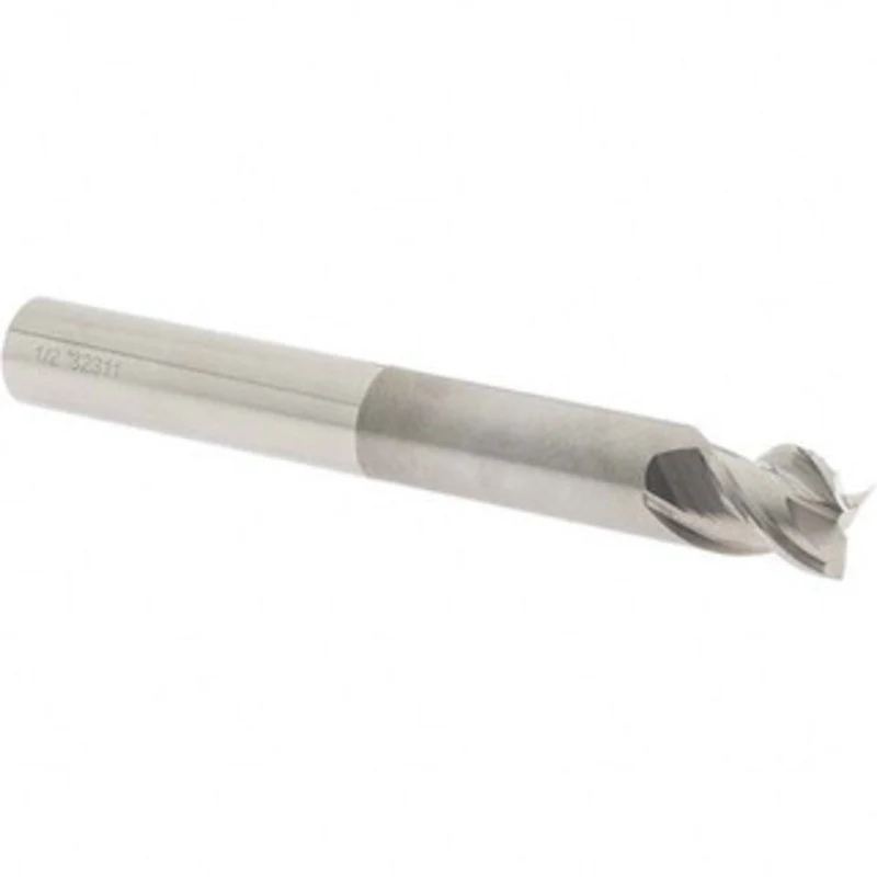 OSG 1/2, 1/2 LOC, 1/2 Shank Diam, 4 OAL, 3 Flute, Solid Carbide Square End Mill Single End, Uncoated, Spiral Flute, 4...